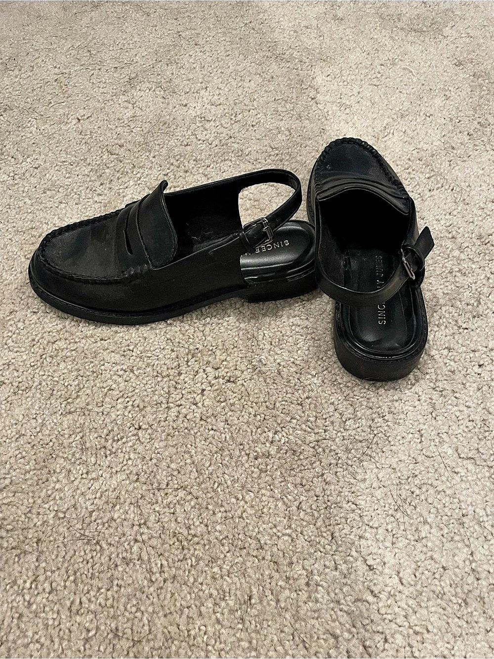 Sincerely Jules Women's Black Slingback Loafers